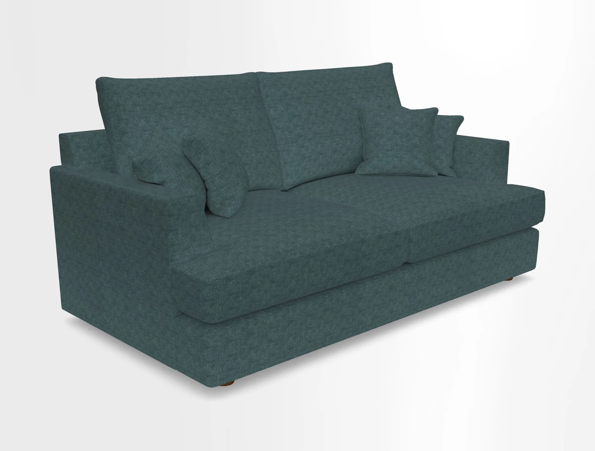 Slingsby 3 Seater Fitted Cover Sofa in Two Tone Plain Biscuit. Loose cover version available