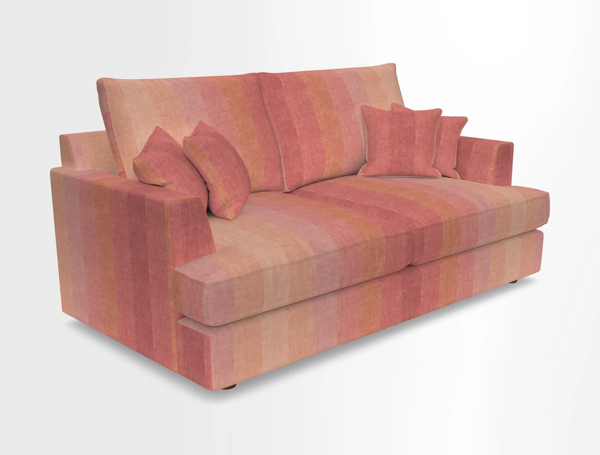 Slingsby 3 Seater Fitted Cover Sofa in Two Tone Plain Biscuit. Loose cover version available