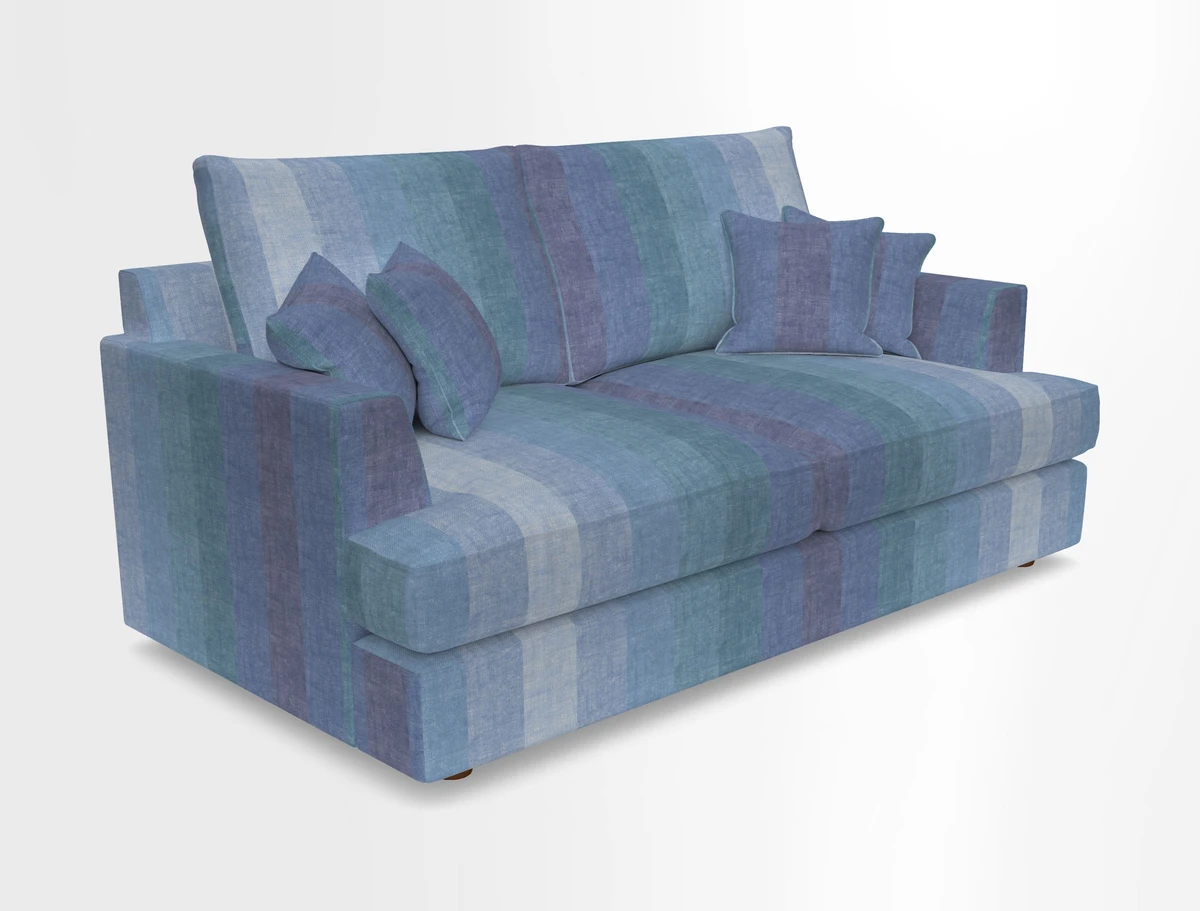 Slingsby 3 Seater Fitted Cover Sofa in Two Tone Plain Biscuit. Loose cover version available