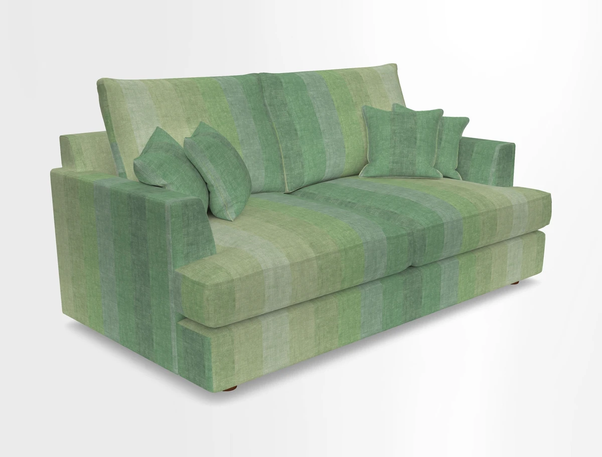 Slingsby 3 Seater Fitted Cover Sofa in Two Tone Plain Biscuit. Loose cover version available