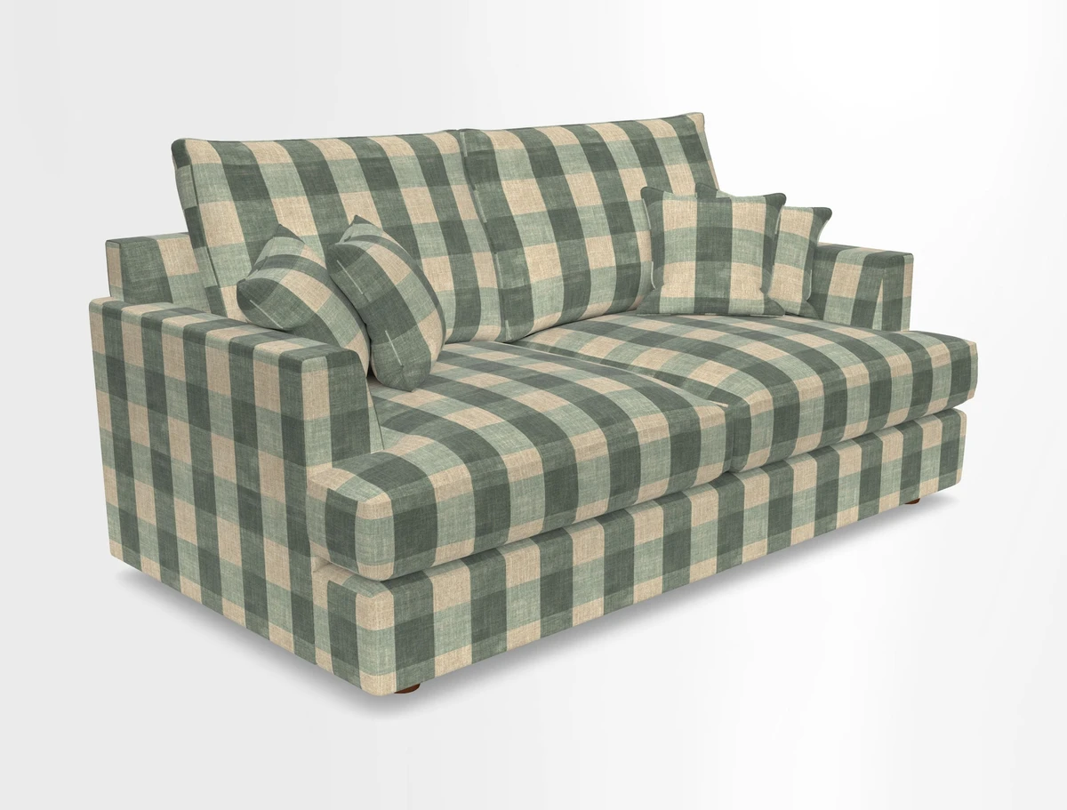 Slingsby 3 Seater Fitted Cover Sofa in Two Tone Plain Biscuit. Loose cover version available