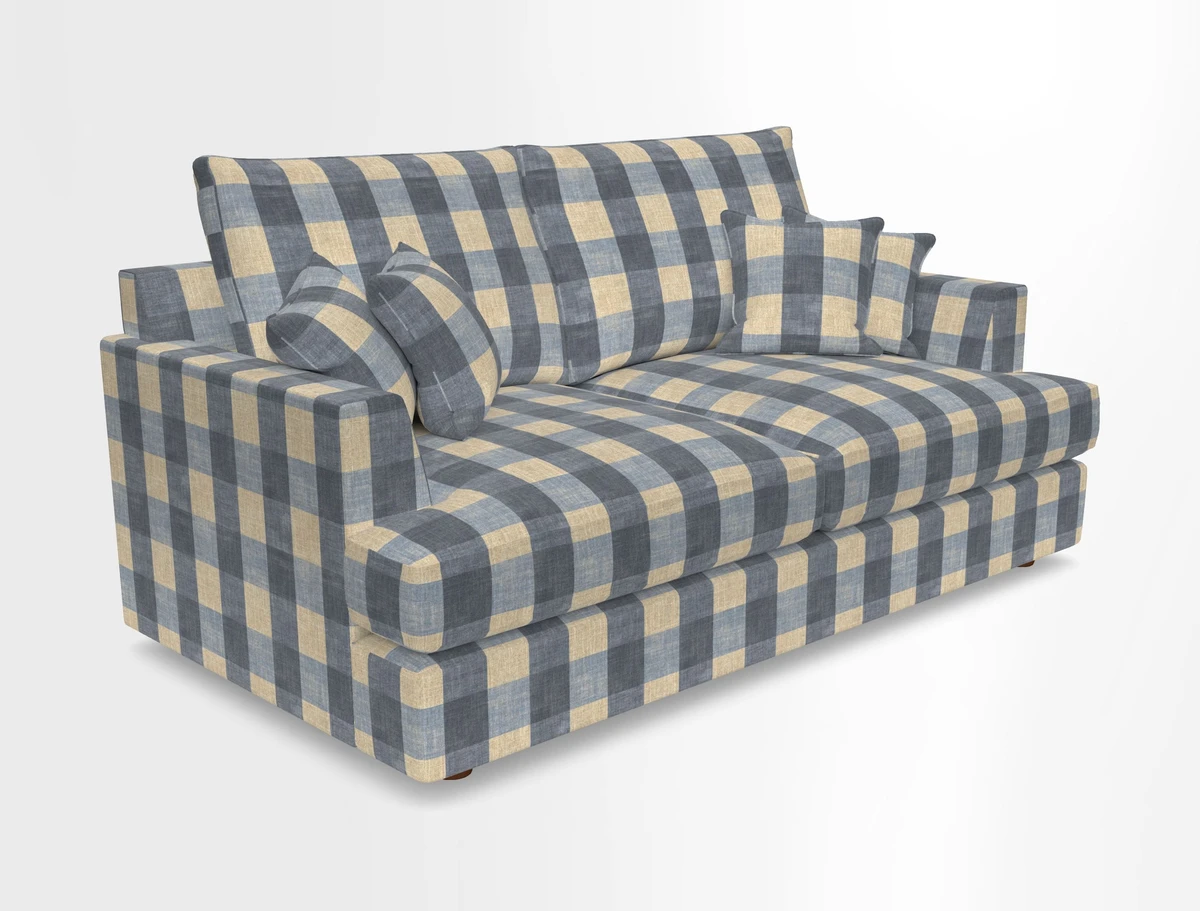Slingsby 3 Seater Fitted Cover Sofa in Two Tone Plain Biscuit. Loose cover version available