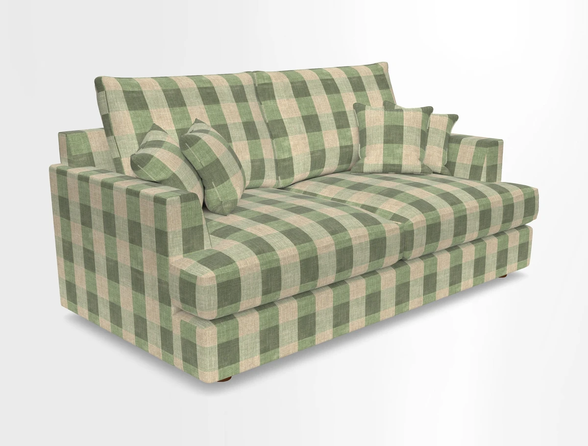 Slingsby 3 Seater Fitted Cover Sofa in Two Tone Plain Biscuit. Loose cover version available