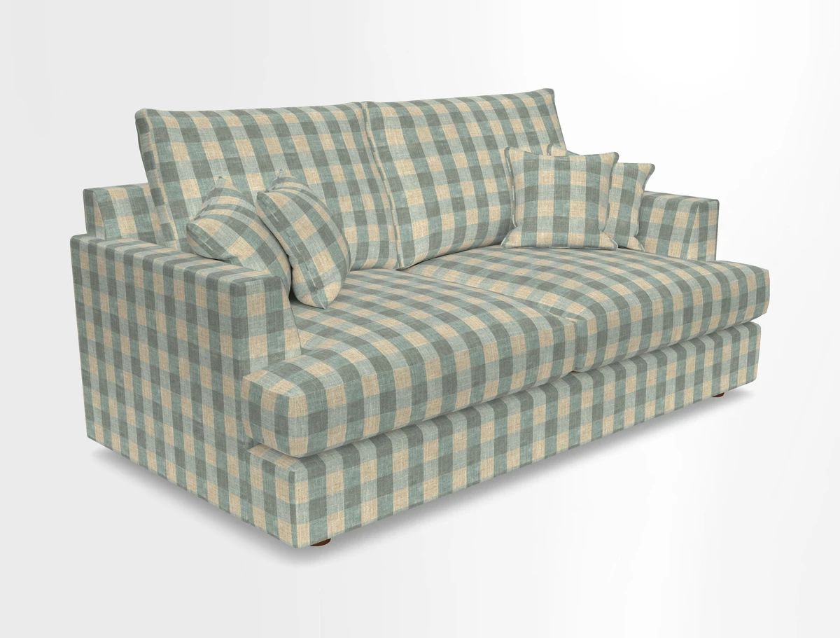Slingsby 3 Seater Fitted Cover Sofa in Two Tone Plain Biscuit. Loose cover version available