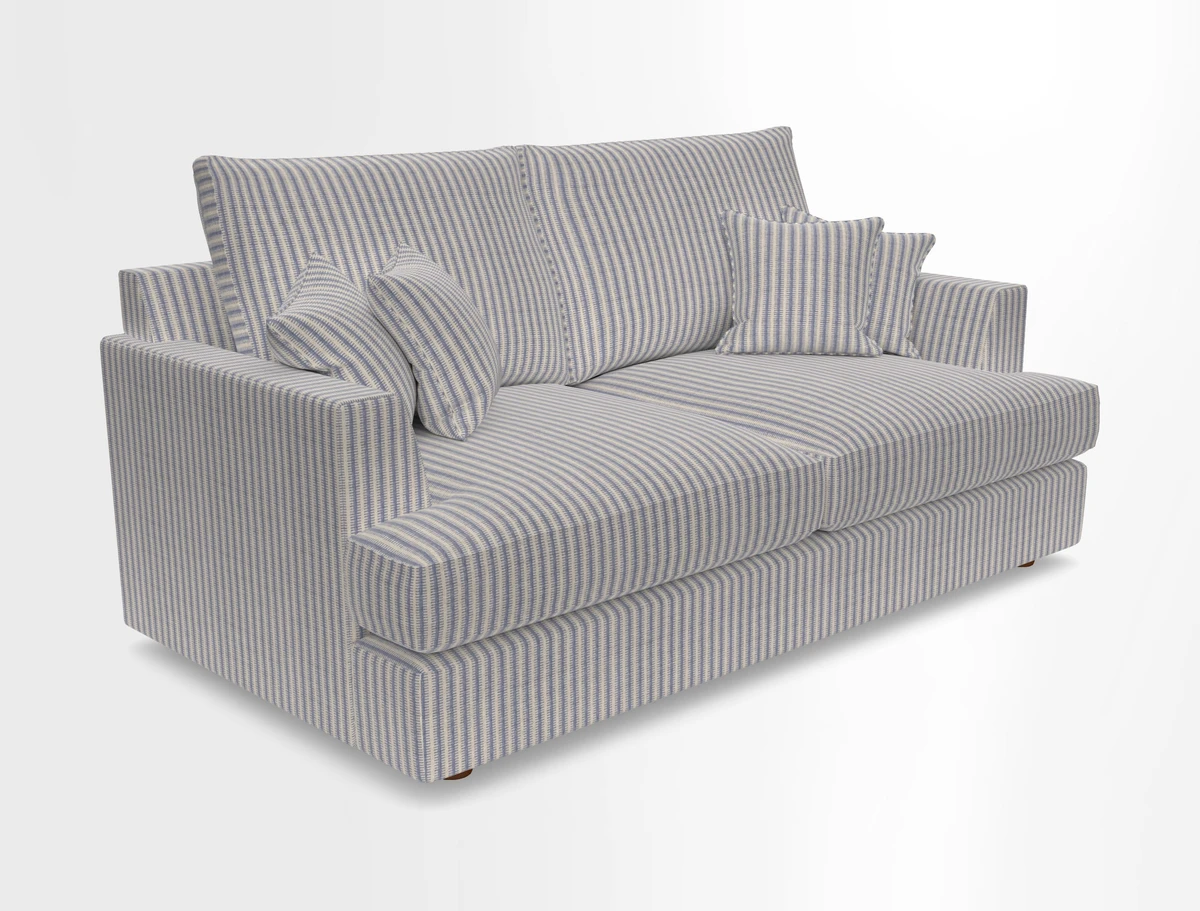 Slingsby 3 Seater Fitted Cover Sofa in Two Tone Plain Biscuit. Loose cover version available