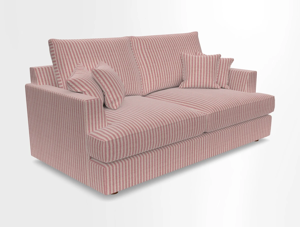 Slingsby 3 Seater Fitted Cover Sofa in Two Tone Plain Biscuit. Loose cover version available