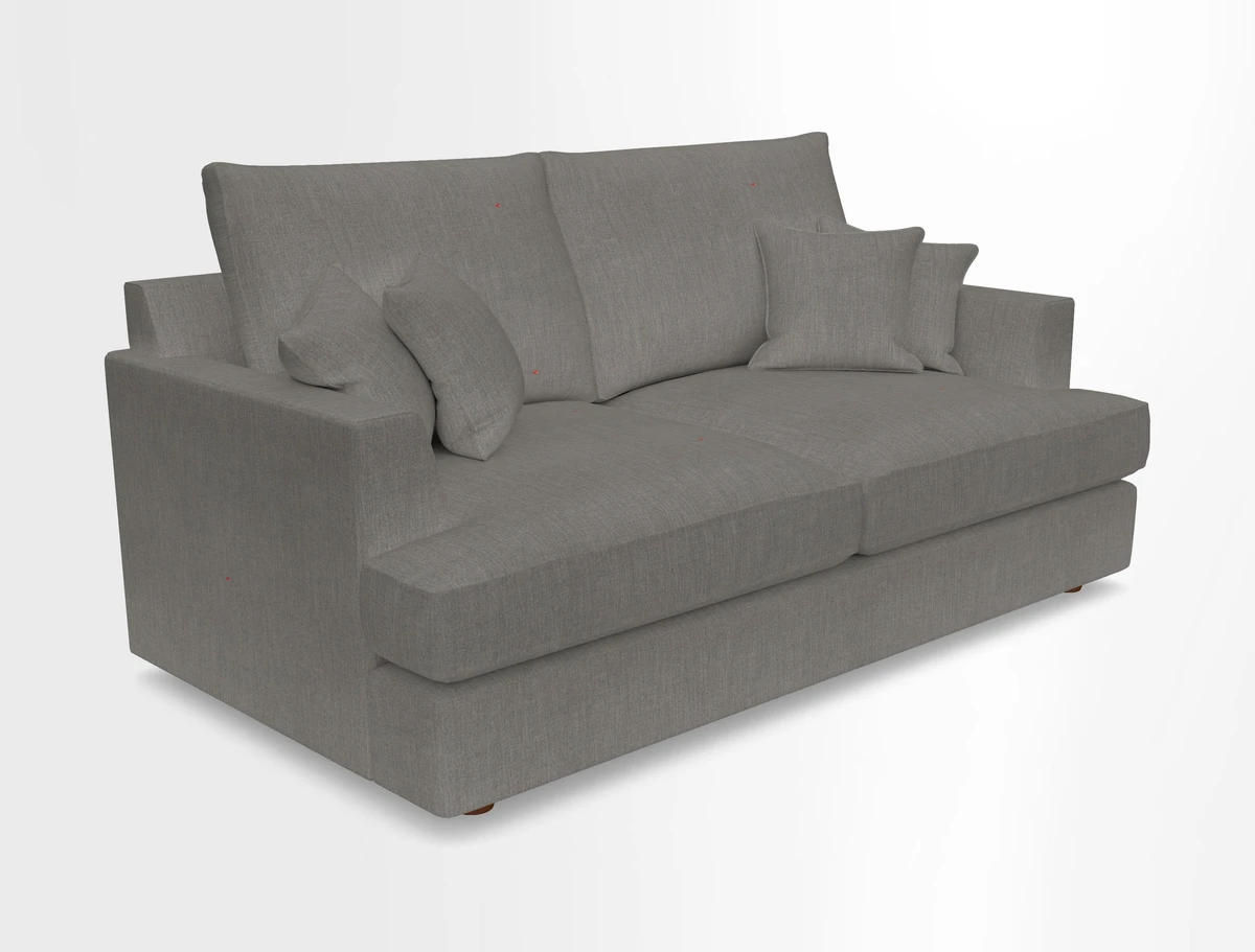 Slingsby 3 Seater Fitted Cover Sofa in Two Tone Plain Biscuit. Loose cover version available
