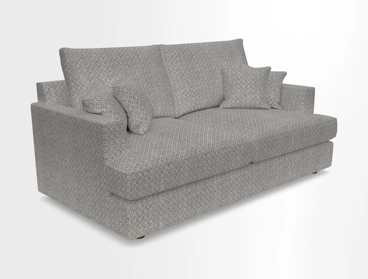 Slingsby 3 Seater Fitted Cover Sofa in Two Tone Plain Biscuit. Loose cover version available