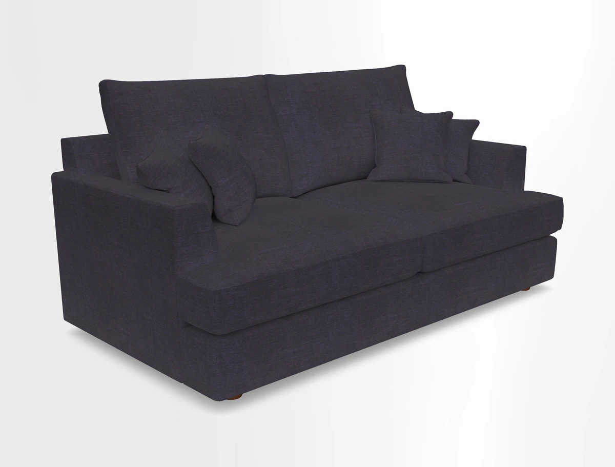 Slingsby 3 Seater Fitted Cover Sofa in Two Tone Plain Biscuit. Loose cover version available