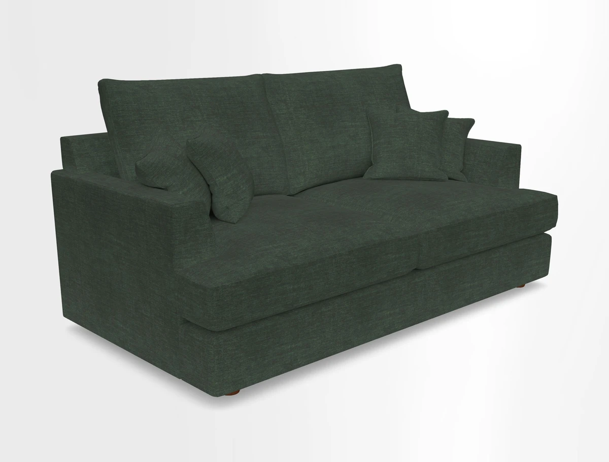 Slingsby 3 Seater Fitted Cover Sofa in Two Tone Plain Biscuit. Loose cover version available