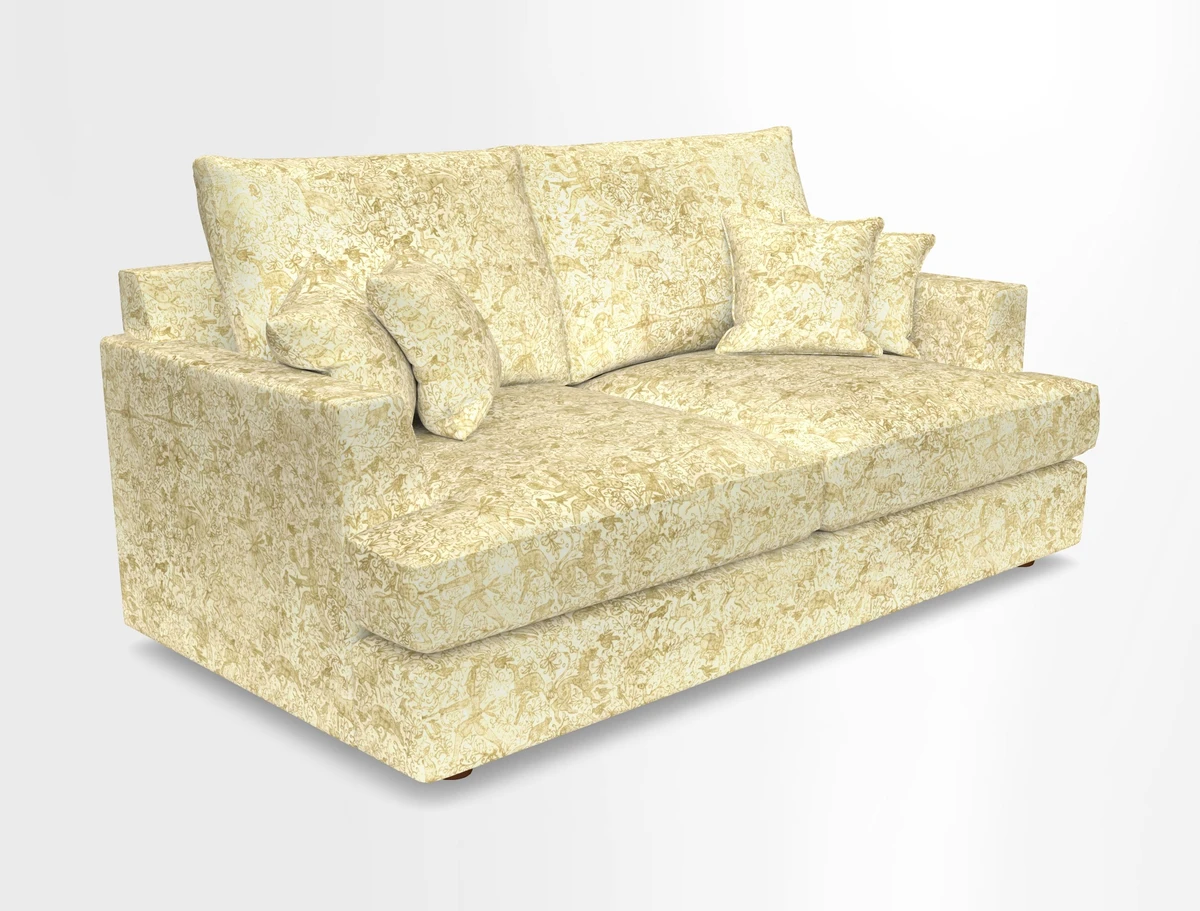 Slingsby 3 Seater Fitted Cover Sofa in Two Tone Plain Biscuit. Loose cover version available