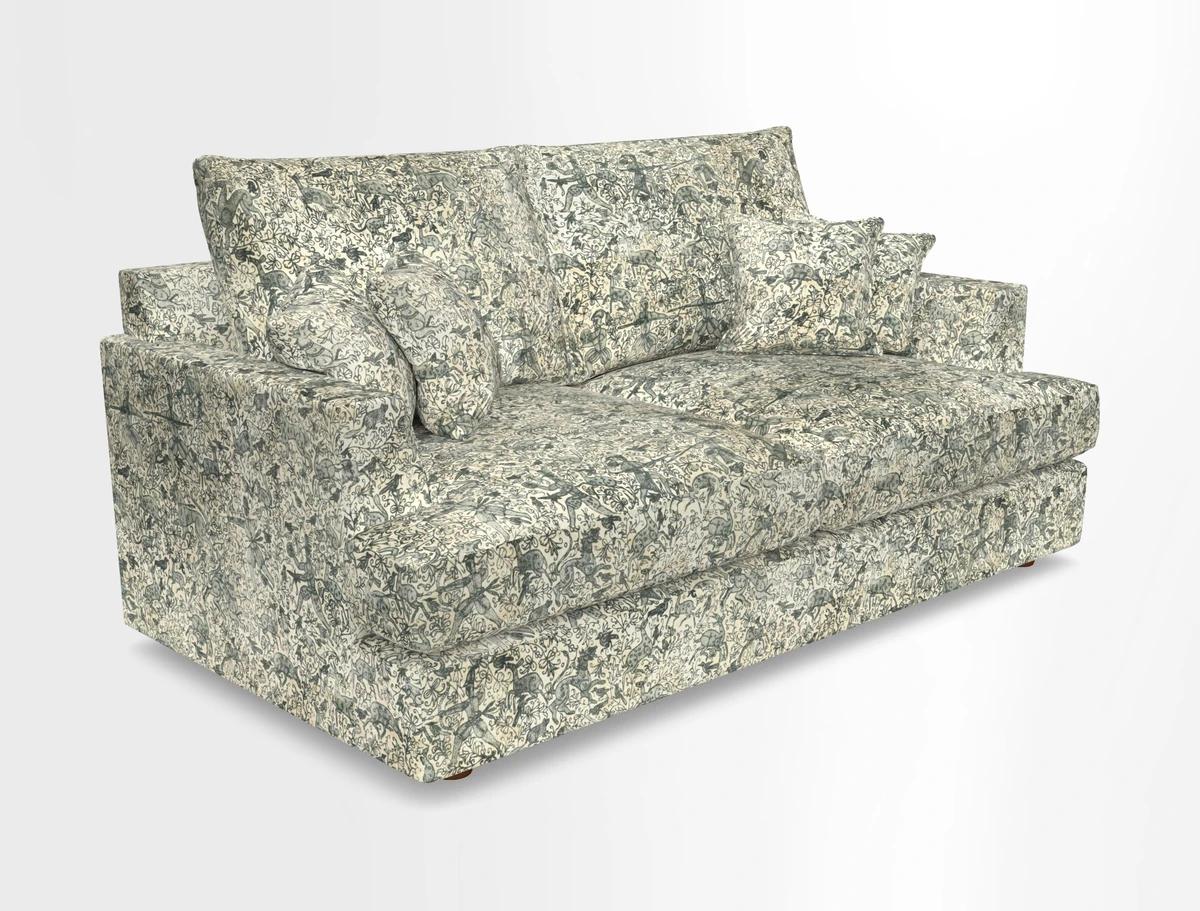 Slingsby 3 Seater Fitted Cover Sofa in Two Tone Plain Biscuit. Loose cover version available