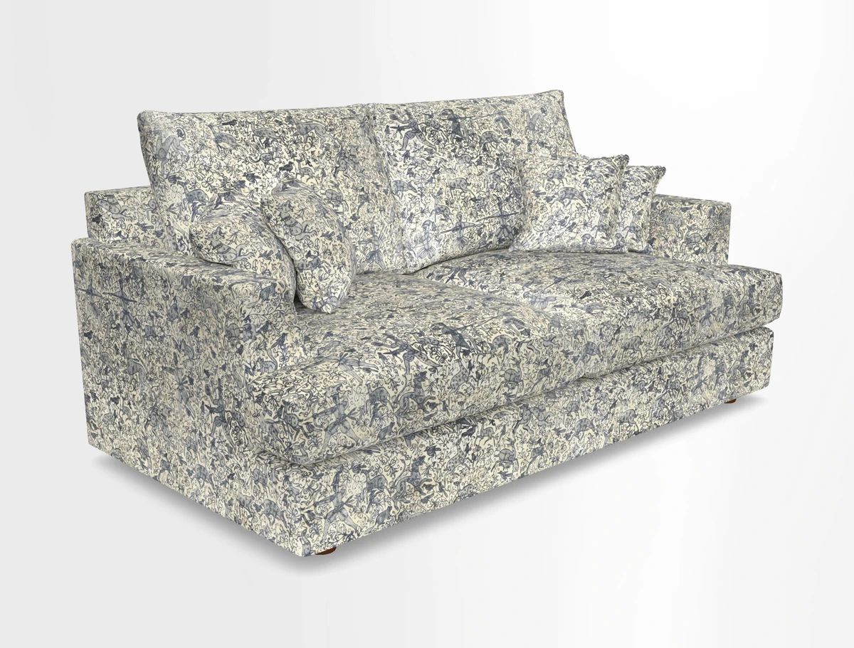 Slingsby 3 Seater Fitted Cover Sofa in Two Tone Plain Biscuit. Loose cover version available