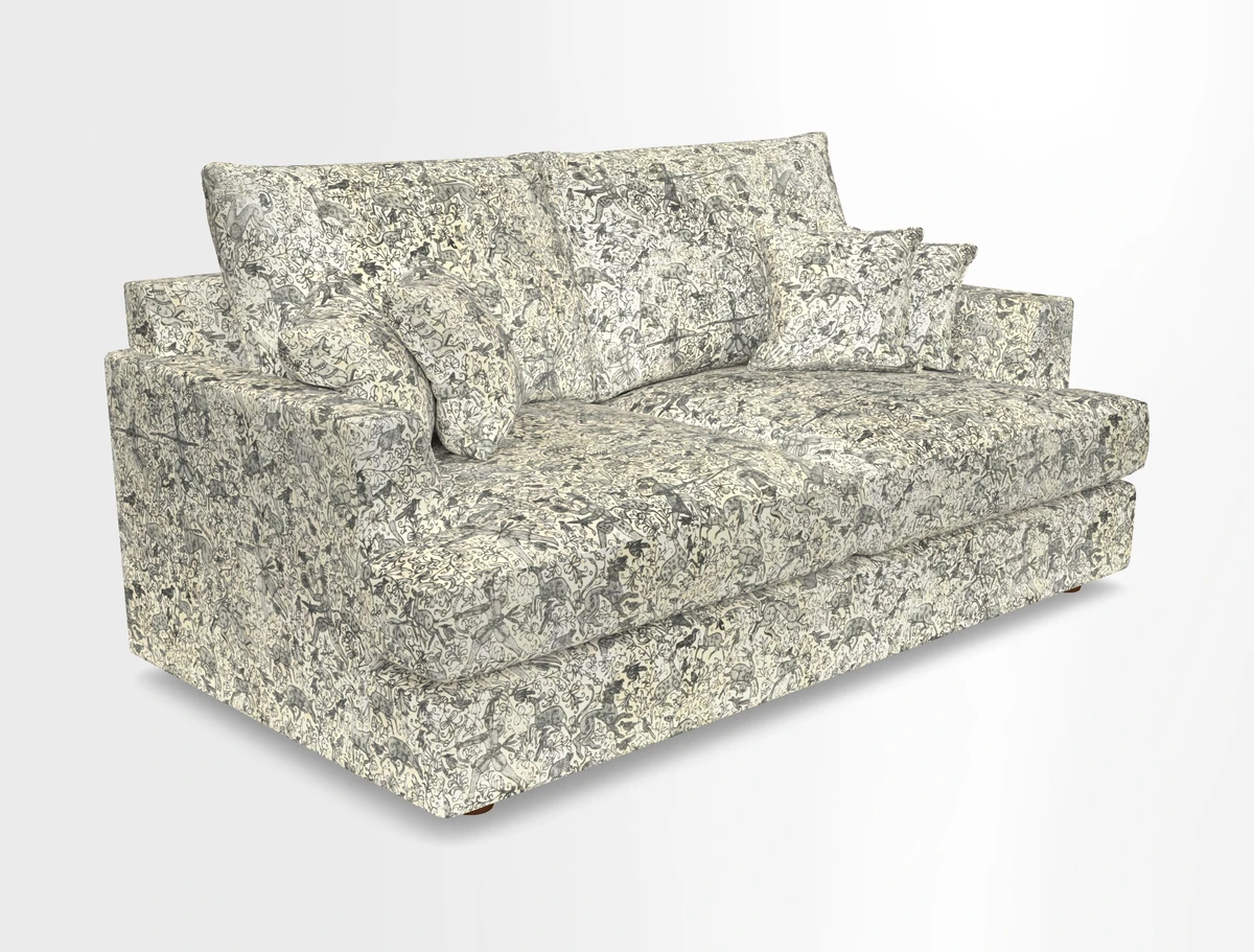Slingsby 3 Seater Fitted Cover Sofa in Two Tone Plain Biscuit. Loose cover version available