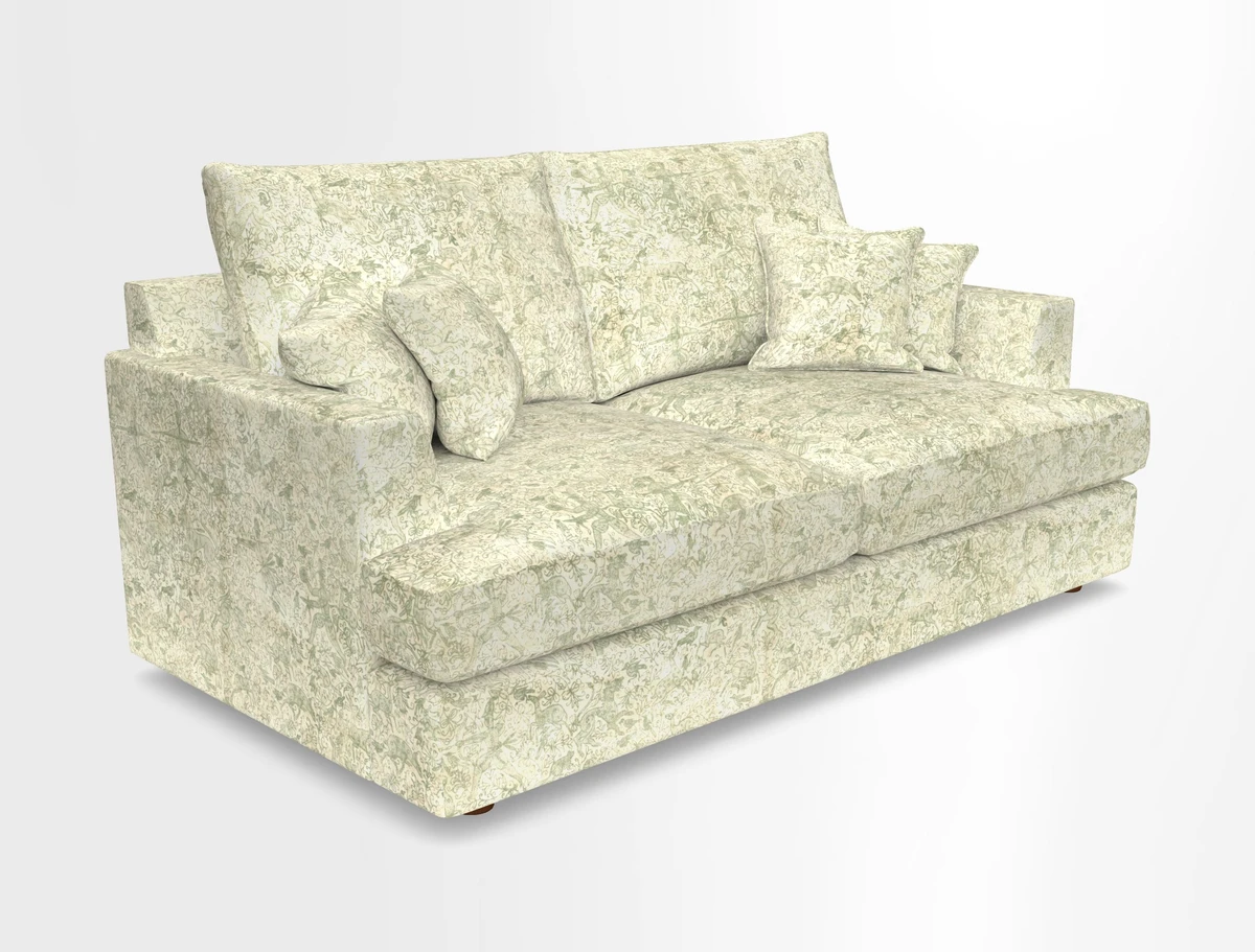 Slingsby 3 Seater Fitted Cover Sofa in Two Tone Plain Biscuit. Loose cover version available