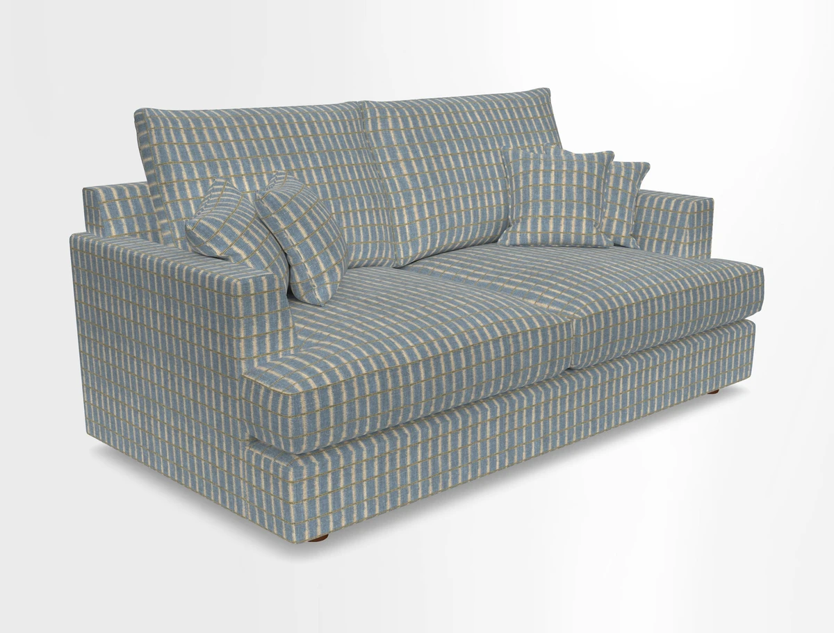 Slingsby 3 Seater Fitted Cover Sofa in Two Tone Plain Biscuit. Loose cover version available