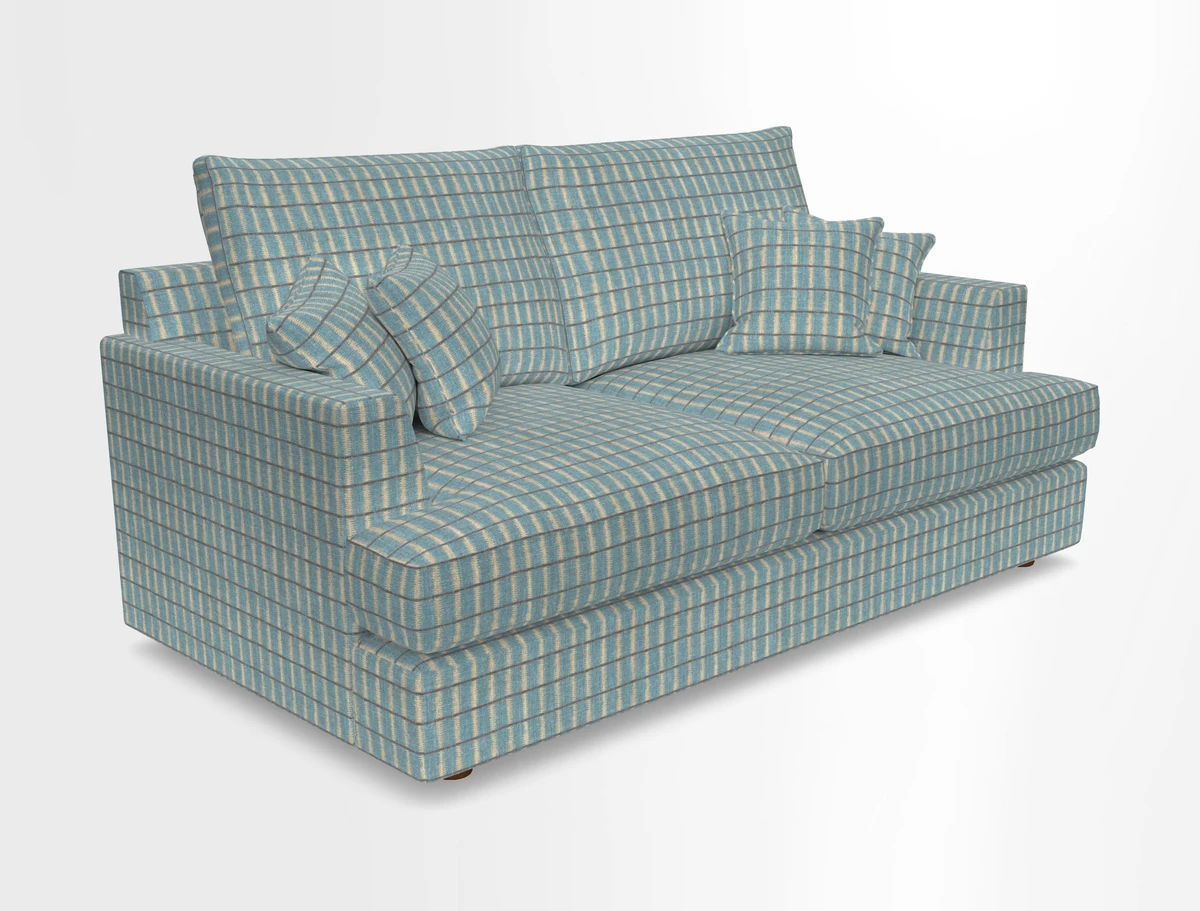 Slingsby 3 Seater Fitted Cover Sofa in Two Tone Plain Biscuit. Loose cover version available