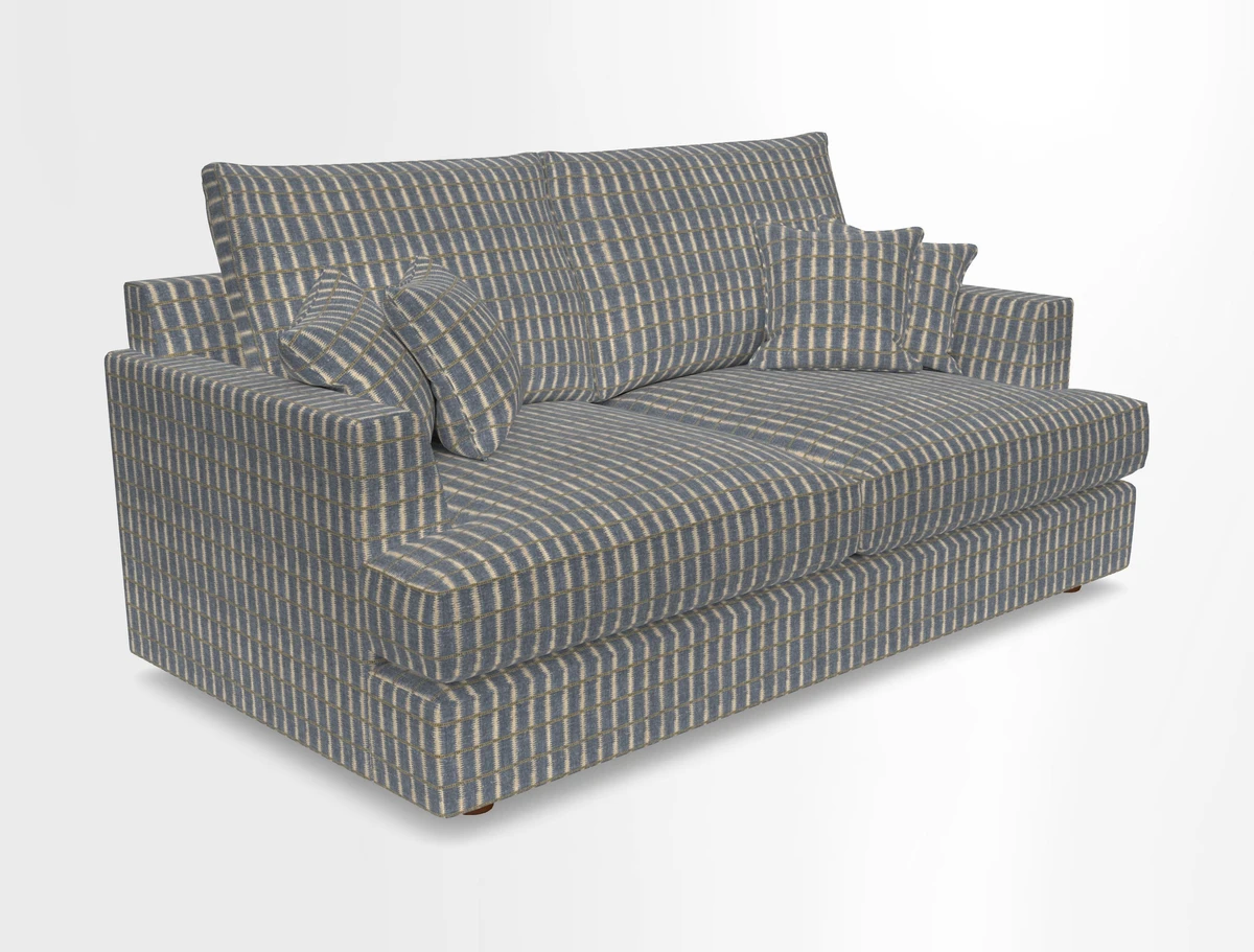 Slingsby 3 Seater Fitted Cover Sofa in Two Tone Plain Biscuit. Loose cover version available