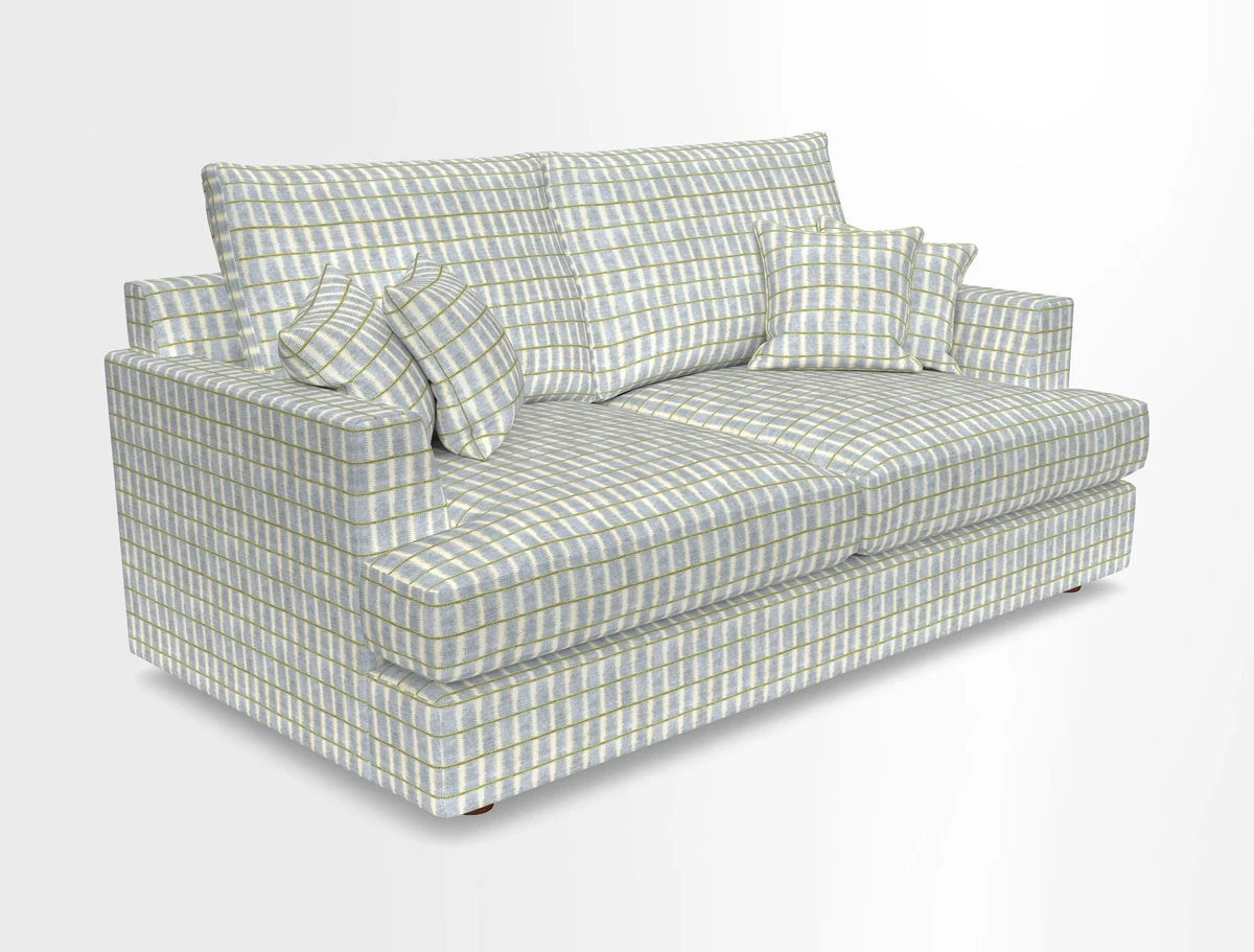 Slingsby 3 Seater Fitted Cover Sofa in Two Tone Plain Biscuit. Loose cover version available