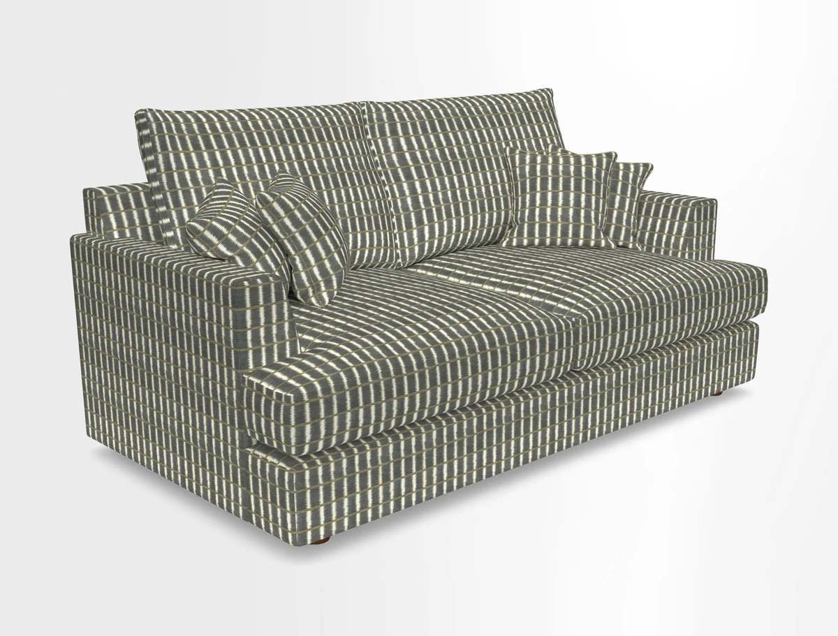 Slingsby 3 Seater Fitted Cover Sofa in Two Tone Plain Biscuit. Loose cover version available