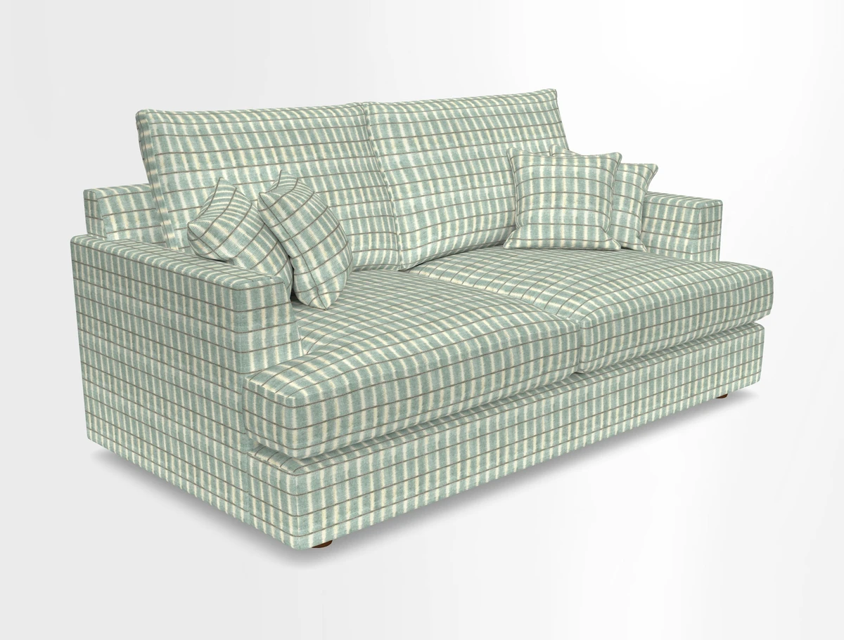 Slingsby 3 Seater Fitted Cover Sofa in Two Tone Plain Biscuit. Loose cover version available