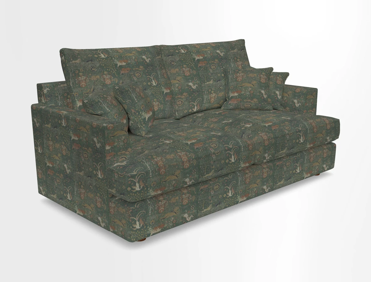 Slingsby 3 Seater Fitted Cover Sofa in Two Tone Plain Biscuit. Loose cover version available