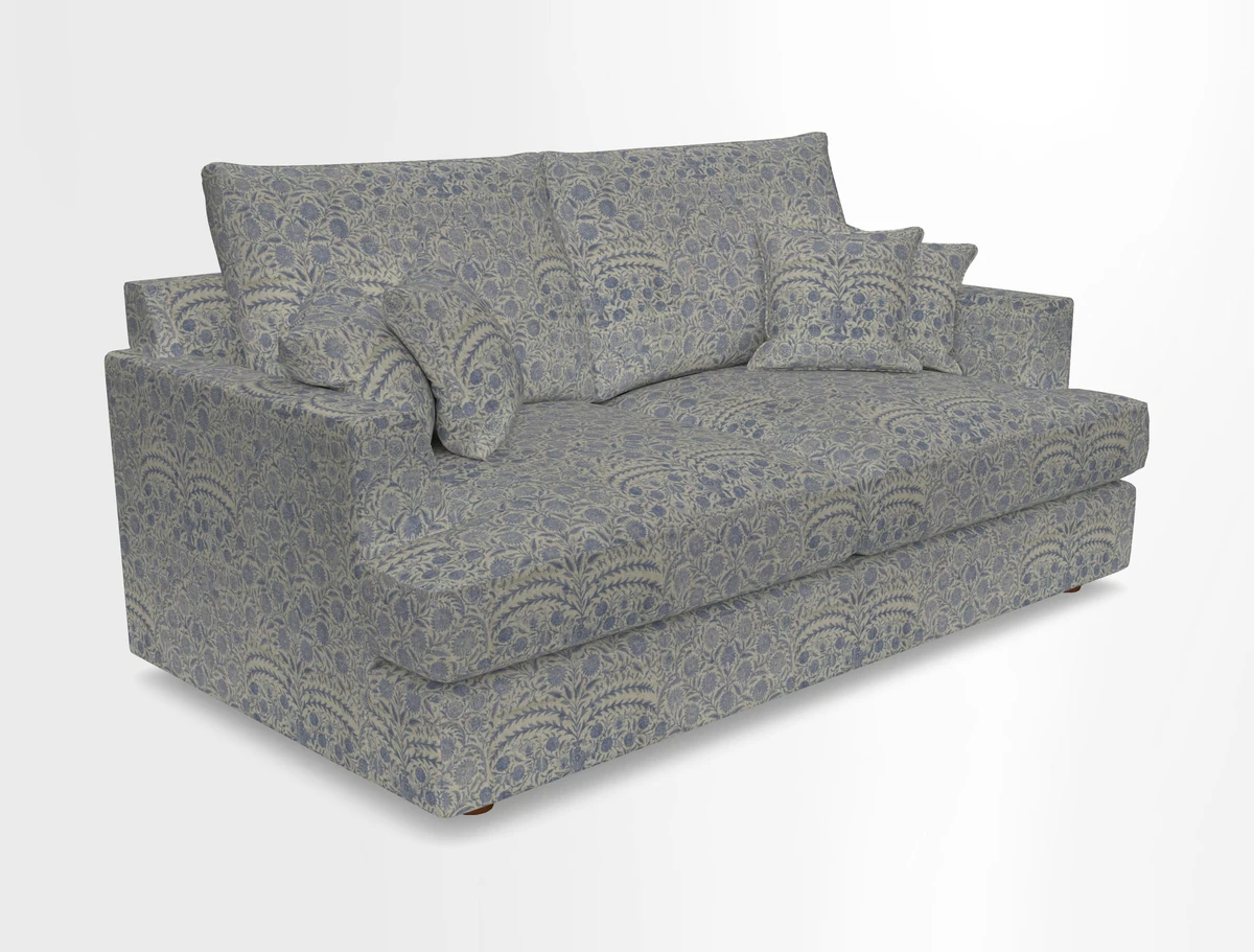 Slingsby 3 Seater Fitted Cover Sofa in Two Tone Plain Biscuit. Loose cover version available