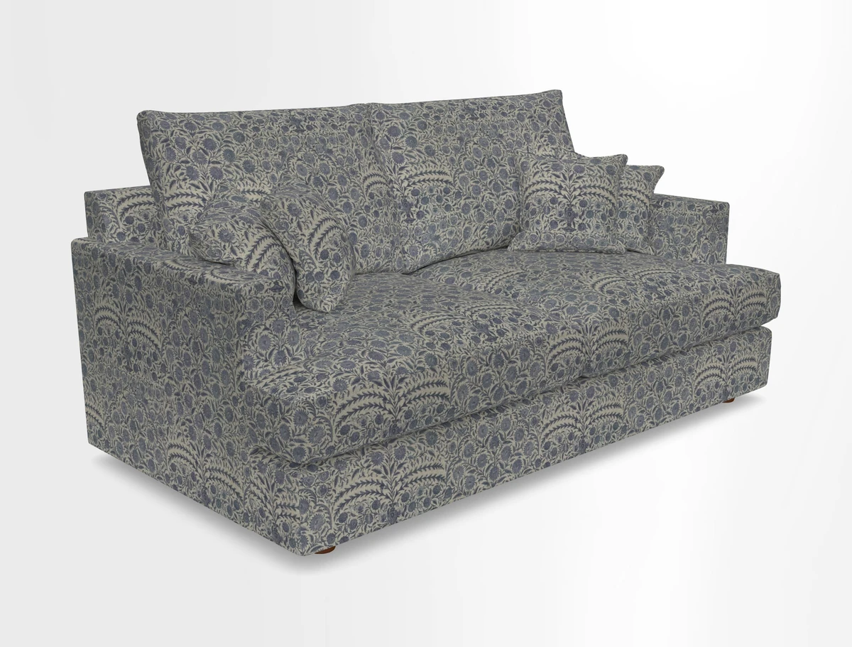 Slingsby 3 Seater Fitted Cover Sofa in Two Tone Plain Biscuit. Loose cover version available