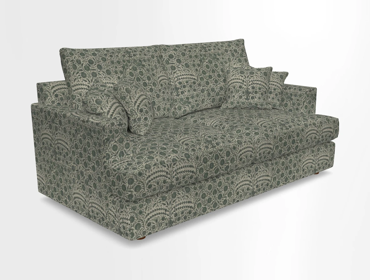 Slingsby 3 Seater Fitted Cover Sofa in Two Tone Plain Biscuit. Loose cover version available