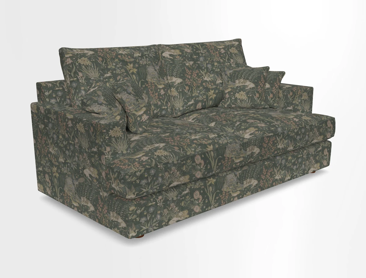 Slingsby 3 Seater Fitted Cover Sofa in Two Tone Plain Biscuit. Loose cover version available