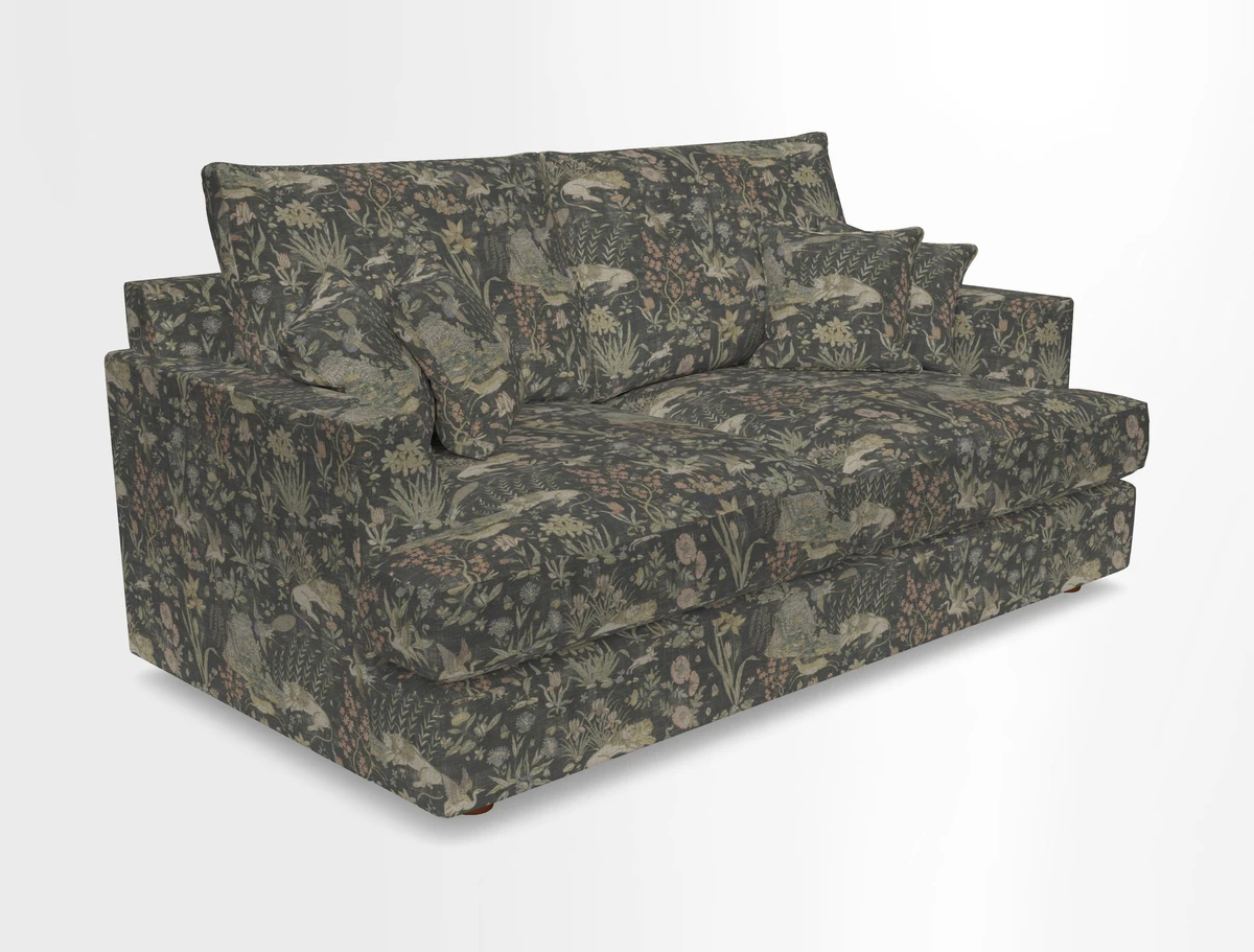 Slingsby 3 Seater Fitted Cover Sofa in Two Tone Plain Biscuit. Loose cover version available
