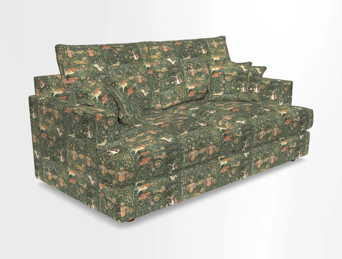 Slingsby 3 Seater Fitted Cover Sofa in Two Tone Plain Biscuit. Loose cover version available