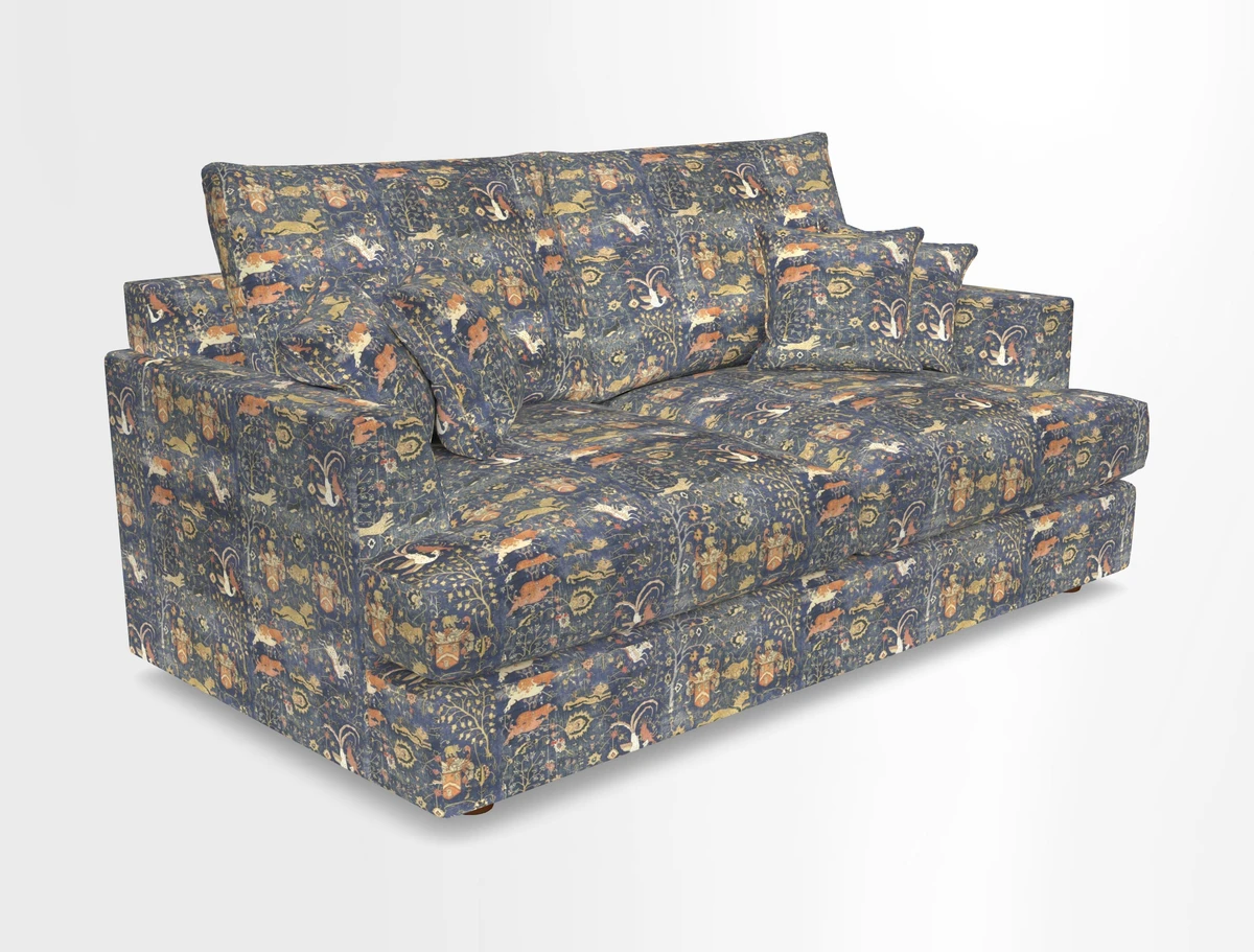 Slingsby 3 Seater Fitted Cover Sofa in Two Tone Plain Biscuit. Loose cover version available