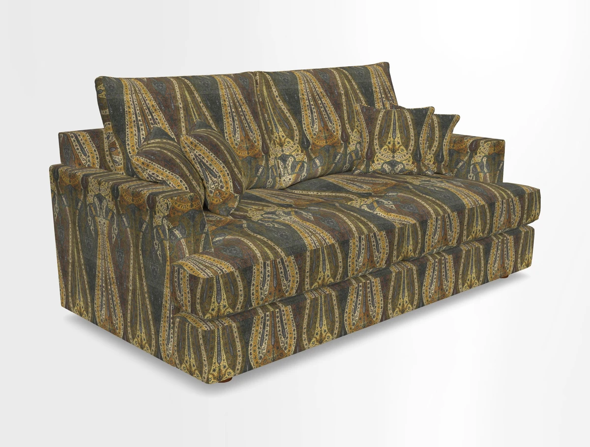 Slingsby 3 Seater Fitted Cover Sofa in Two Tone Plain Biscuit. Loose cover version available