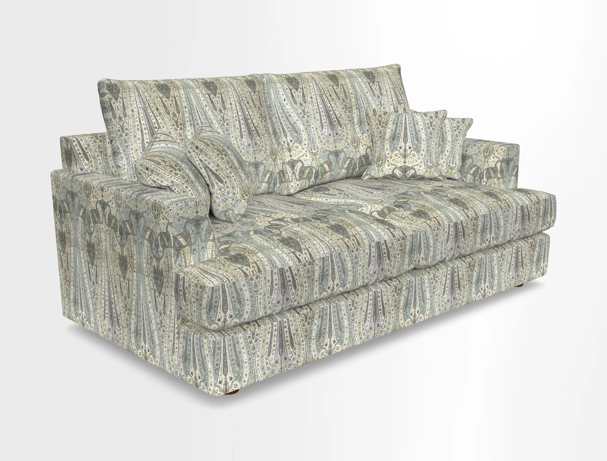 Slingsby 3 Seater Fitted Cover Sofa in Two Tone Plain Biscuit. Loose cover version available