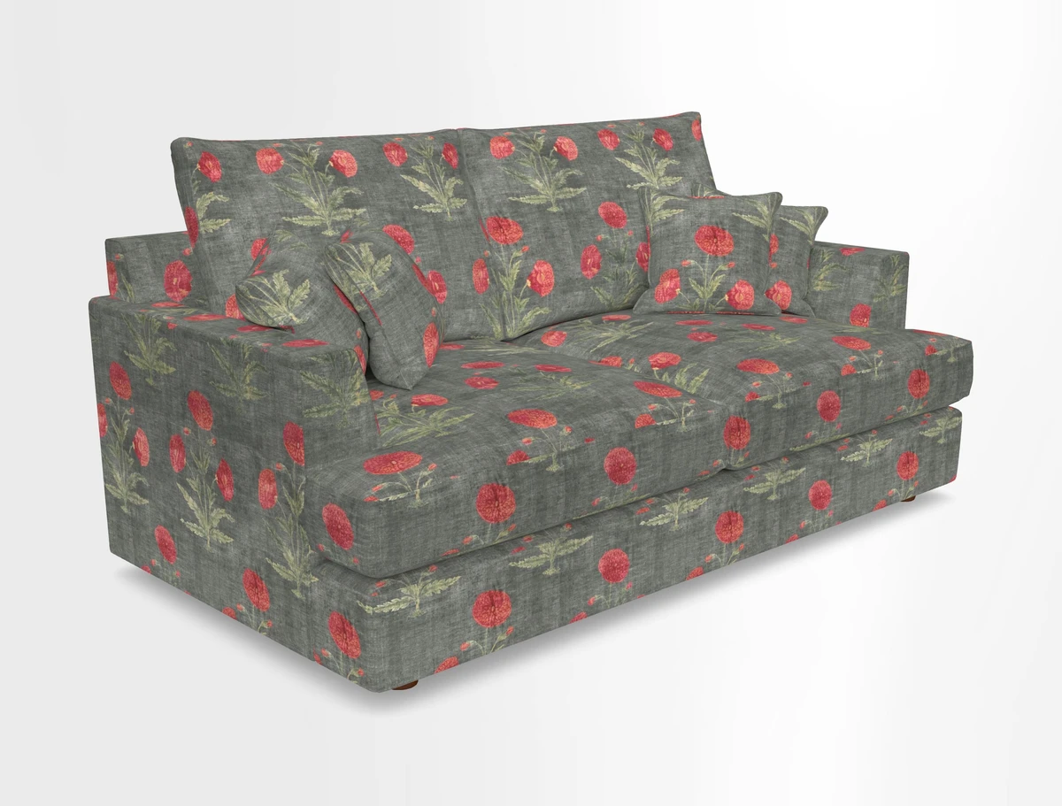 Slingsby 3 Seater Fitted Cover Sofa in Two Tone Plain Biscuit. Loose cover version available