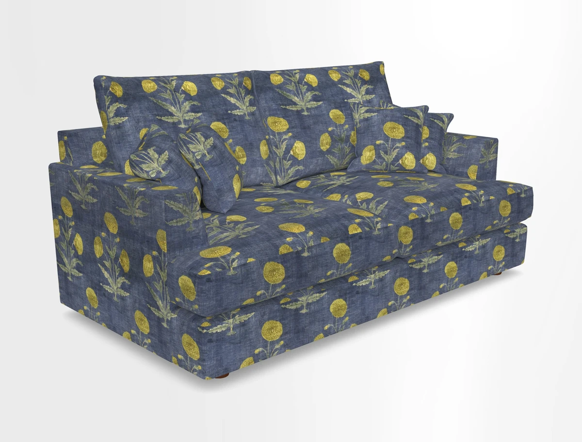 Slingsby 3 Seater Fitted Cover Sofa in Two Tone Plain Biscuit. Loose cover version available