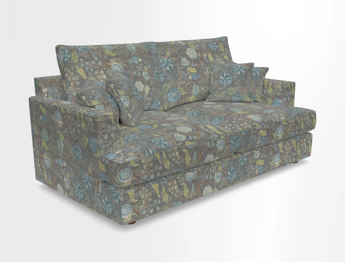 Slingsby 3 Seater Fitted Cover Sofa in Two Tone Plain Biscuit. Loose cover version available