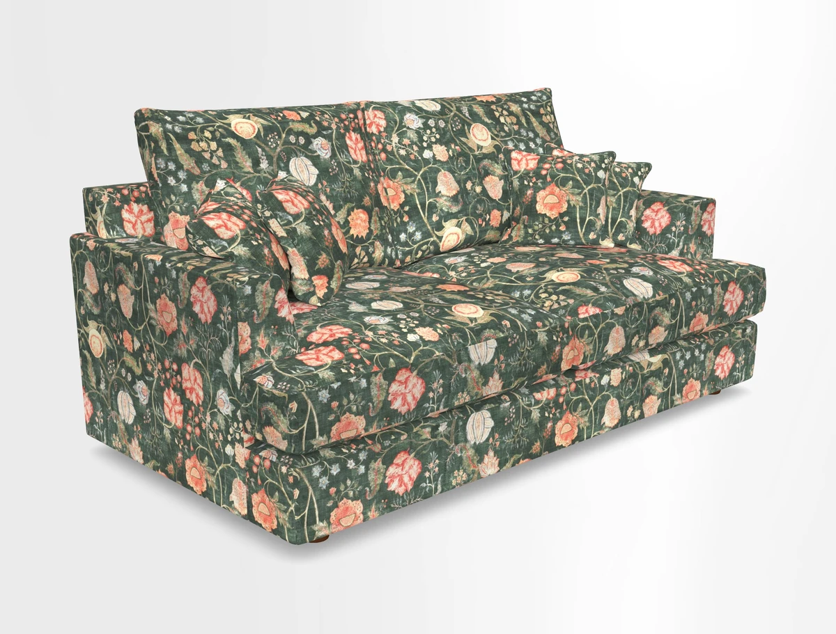 Slingsby 3 Seater Fitted Cover Sofa in Two Tone Plain Biscuit. Loose cover version available