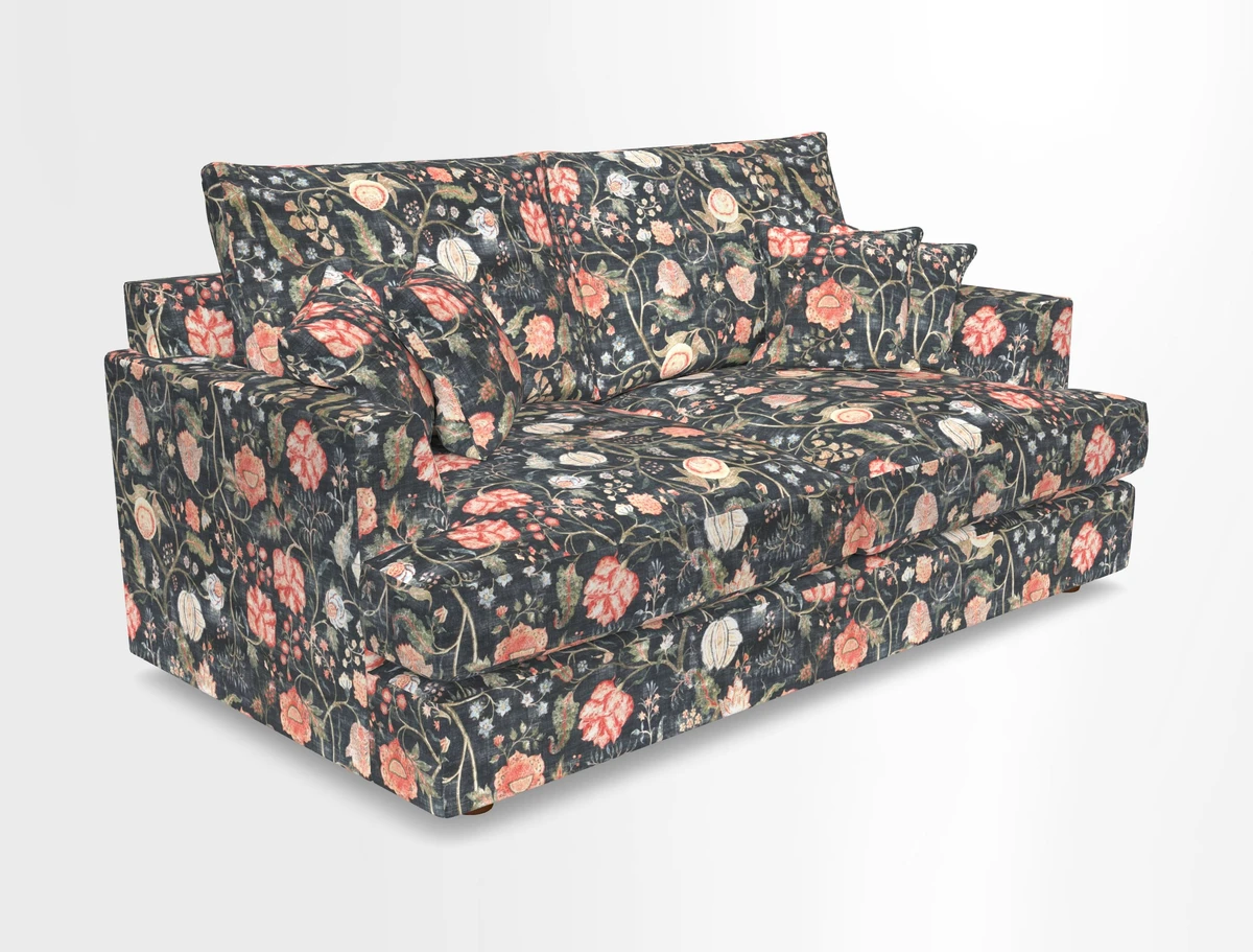 Slingsby 3 Seater Fitted Cover Sofa in Two Tone Plain Biscuit. Loose cover version available