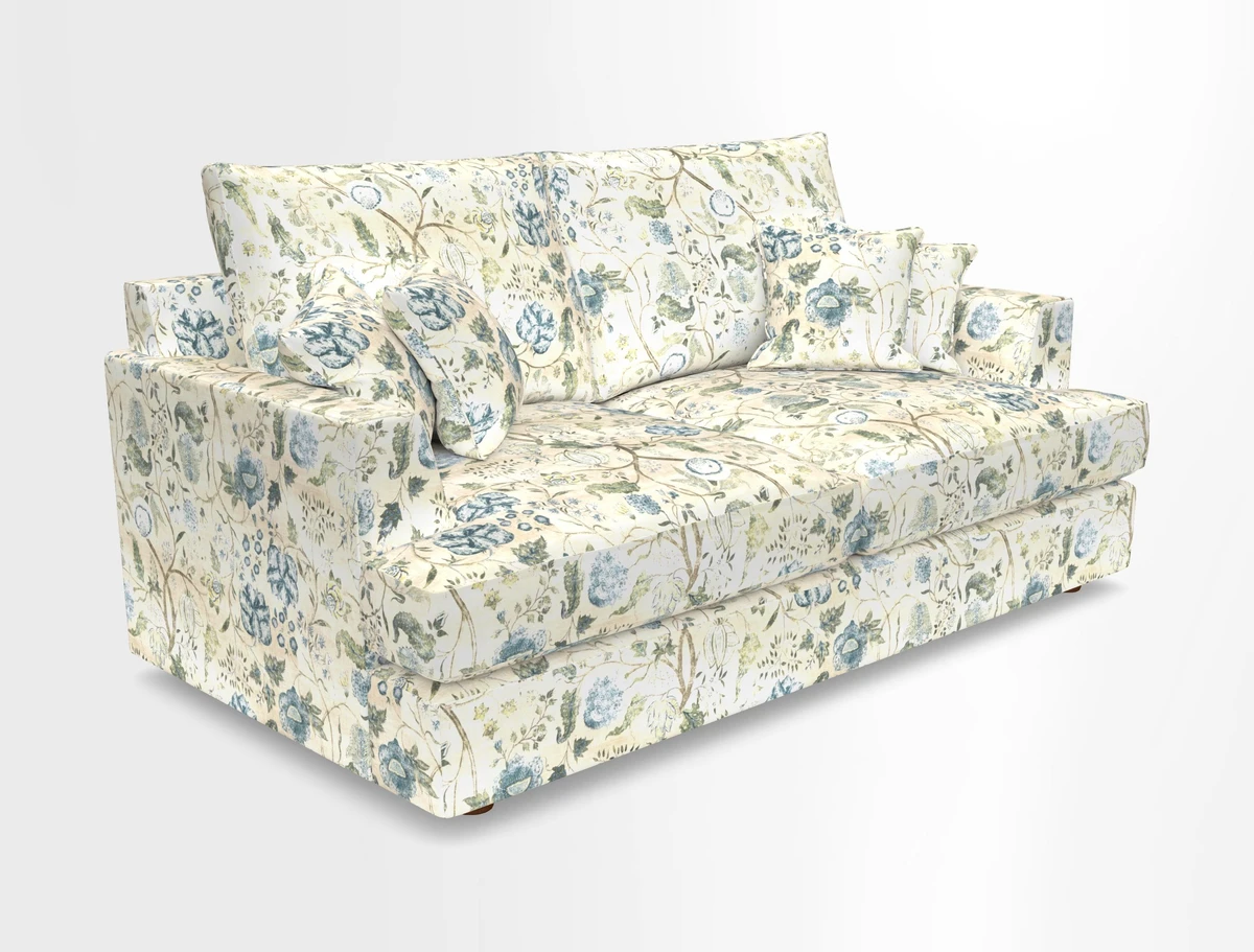 Slingsby 3 Seater Fitted Cover Sofa in Two Tone Plain Biscuit. Loose cover version available
