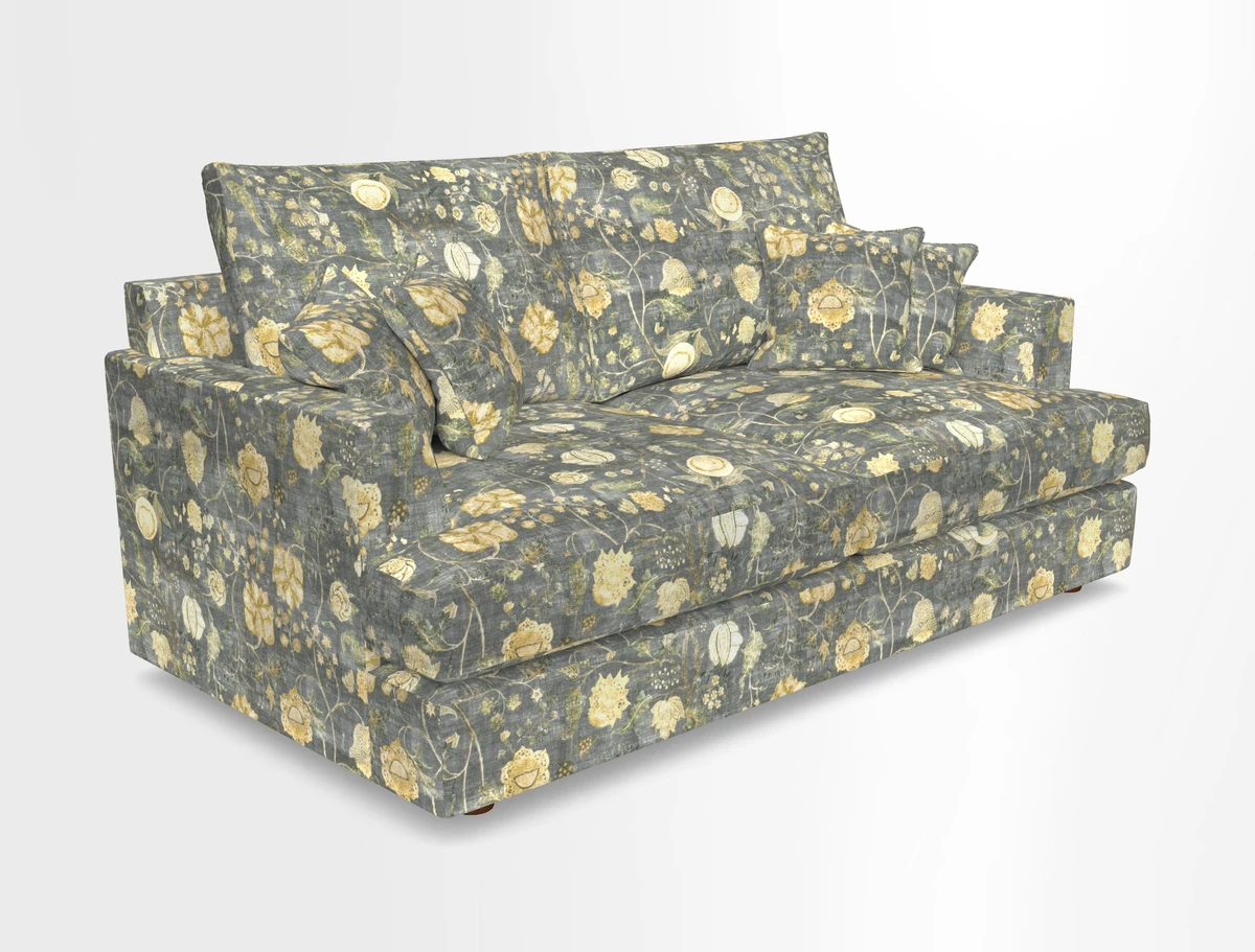 Slingsby 3 Seater Fitted Cover Sofa in Two Tone Plain Biscuit. Loose cover version available