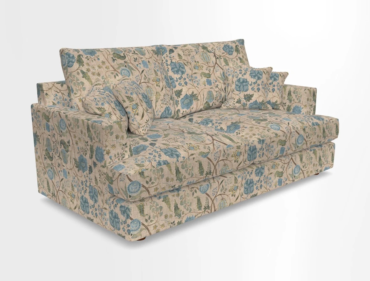 Slingsby 3 Seater Fitted Cover Sofa in Two Tone Plain Biscuit. Loose cover version available