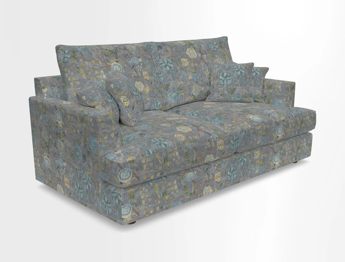 Slingsby 3 Seater Fitted Cover Sofa in Two Tone Plain Biscuit. Loose cover version available
