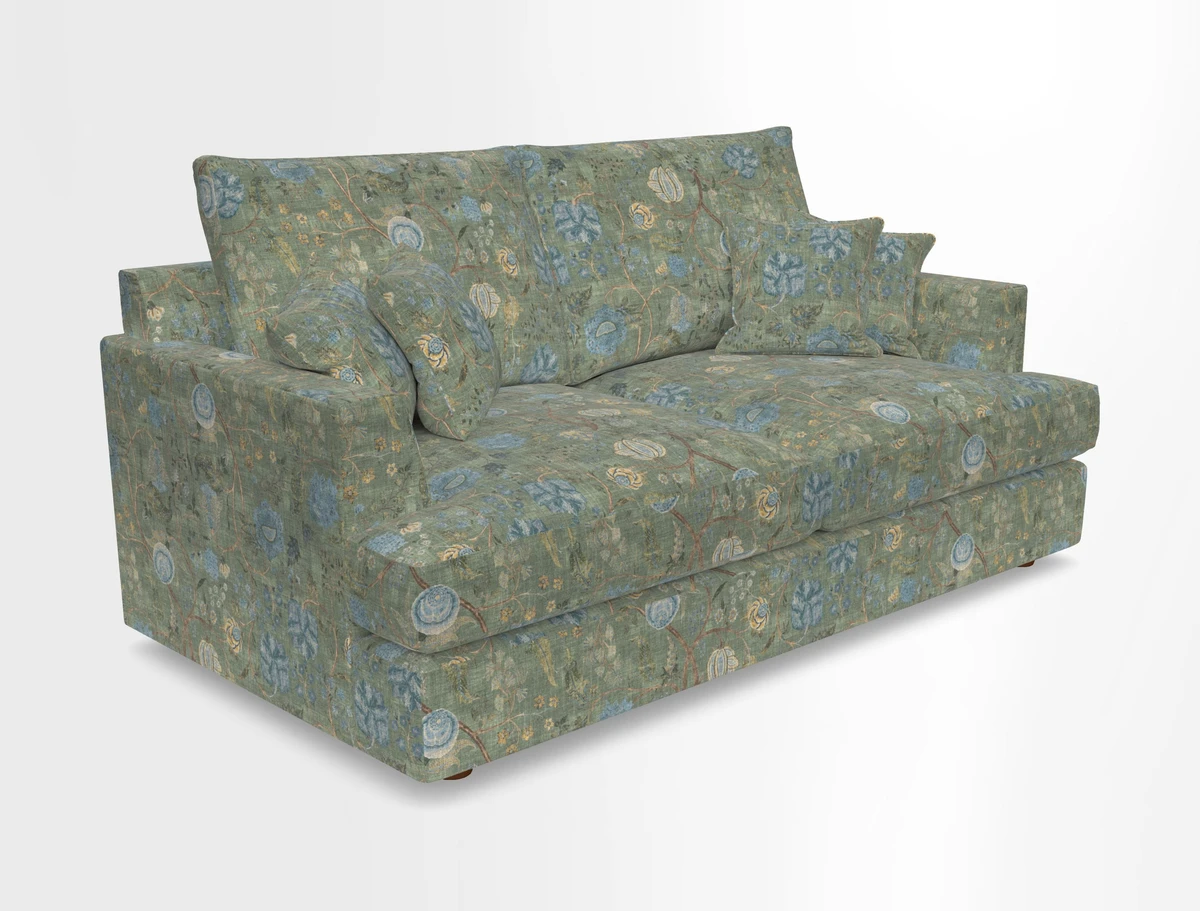Slingsby 3 Seater Fitted Cover Sofa in Two Tone Plain Biscuit. Loose cover version available