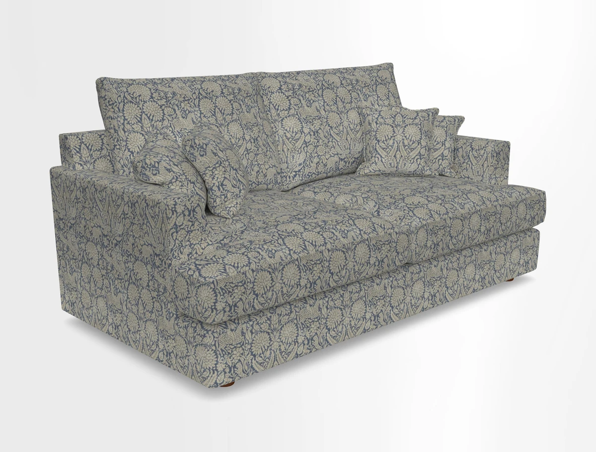 Slingsby 3 Seater Fitted Cover Sofa in Two Tone Plain Biscuit. Loose cover version available