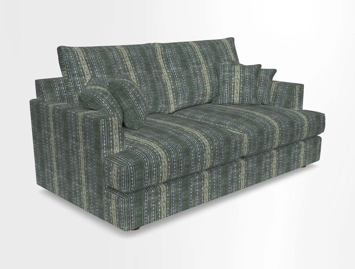 Slingsby 3 Seater Fitted Cover Sofa in Two Tone Plain Biscuit. Loose cover version available