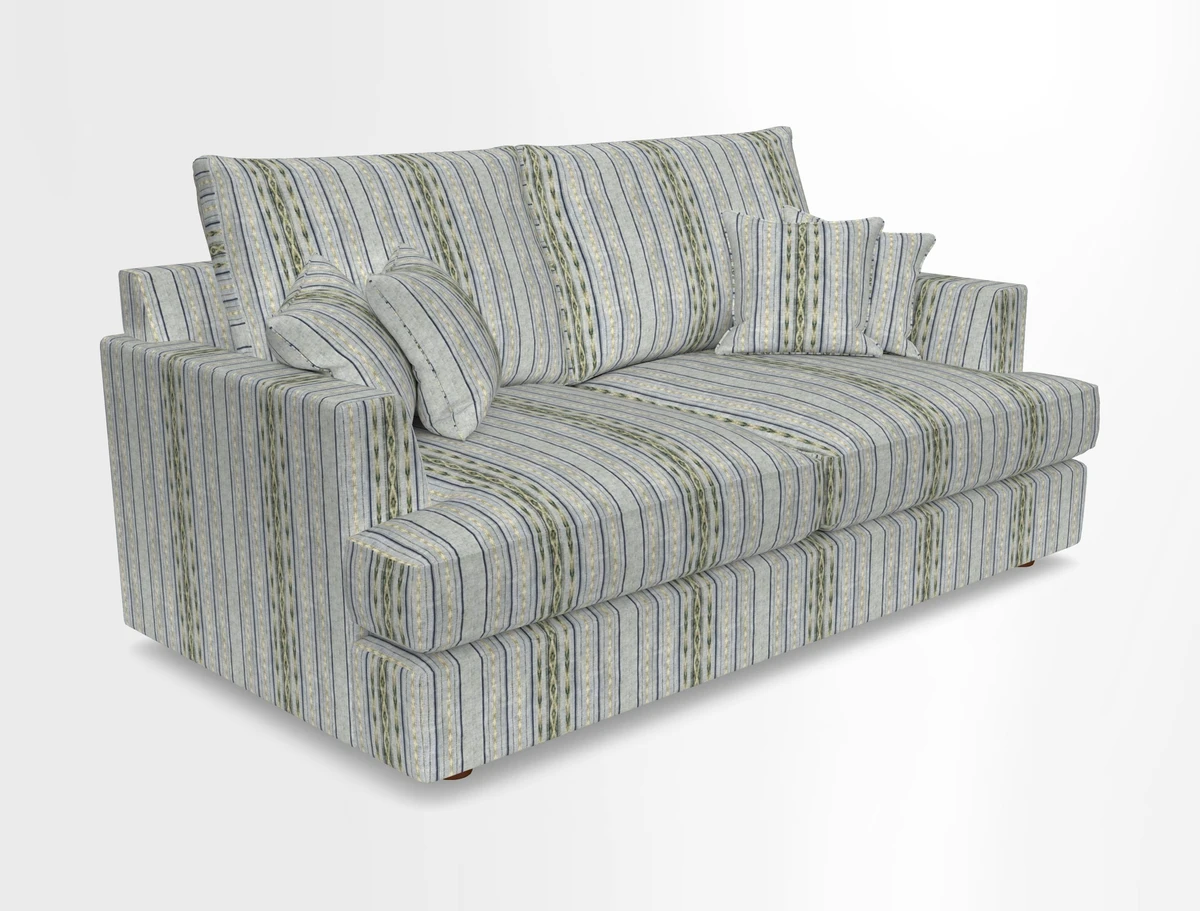 Slingsby 3 Seater Fitted Cover Sofa in Two Tone Plain Biscuit. Loose cover version available
