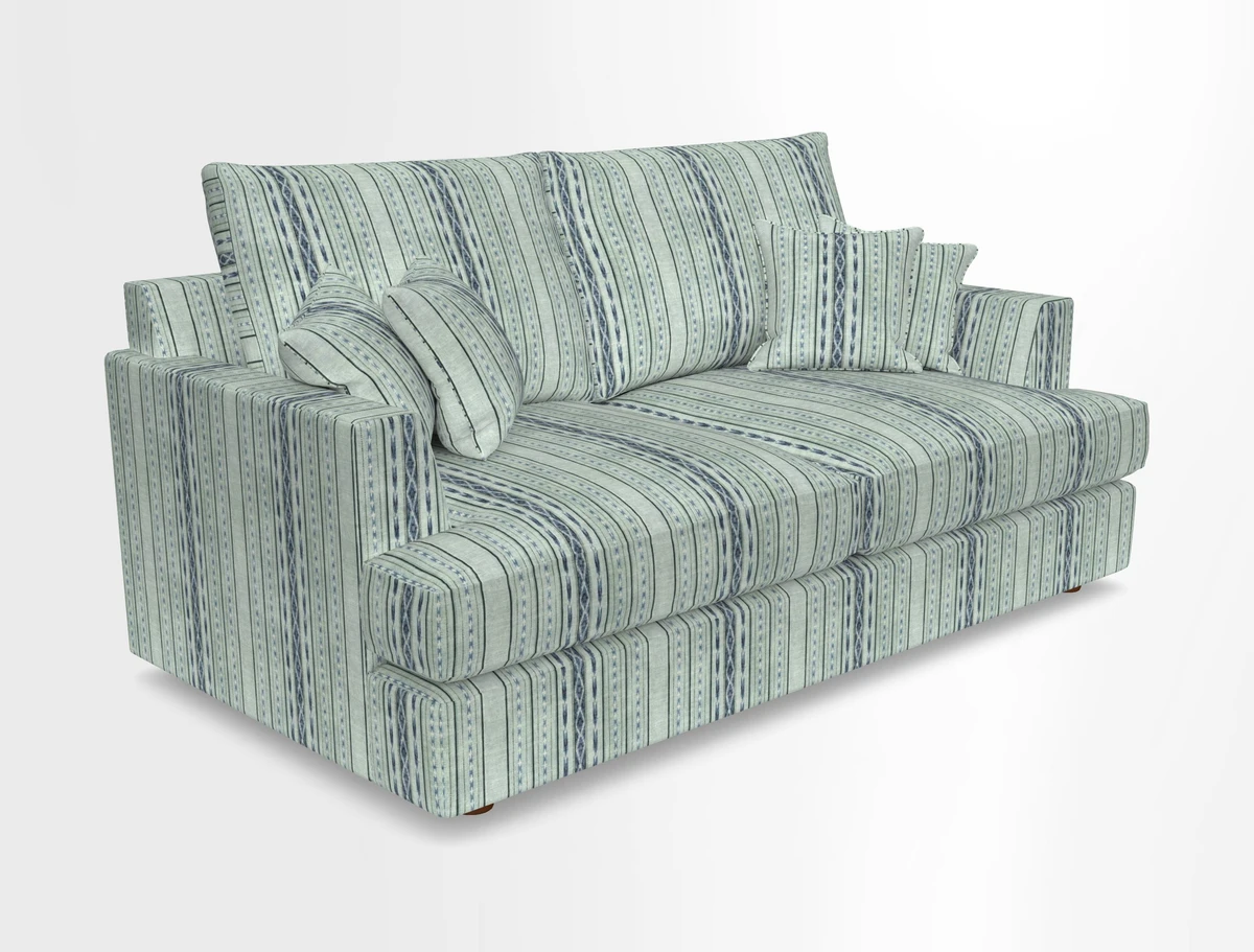 Slingsby 3 Seater Fitted Cover Sofa in Two Tone Plain Biscuit. Loose cover version available