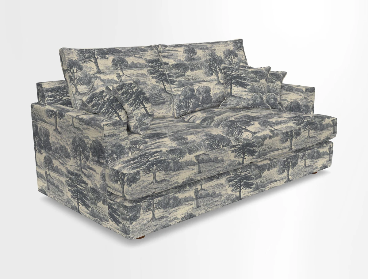 Slingsby 3 Seater Fitted Cover Sofa in Two Tone Plain Biscuit. Loose cover version available